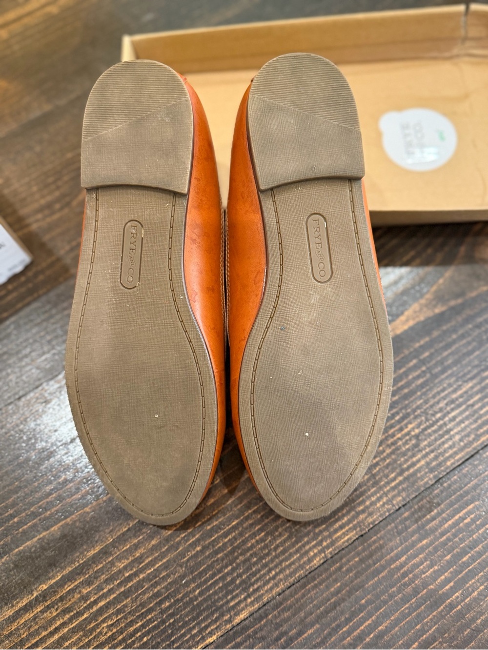 FRYE AND CO. Leather Ballet Flats — Cognac Brown - Picture 3 of 4